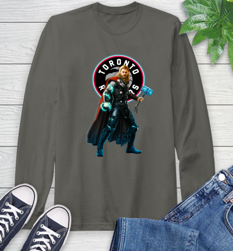 NBA Thor Avengers Endgame Basketball Toronto Raptors Long Sleeve T-Shirt 8