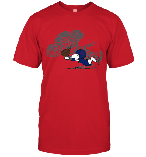 New York Giants Snoopy Plays The Football Game Unisex Jersey Tee
