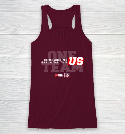 NFL End Racism Print In Front And Back Racerback Tank 2