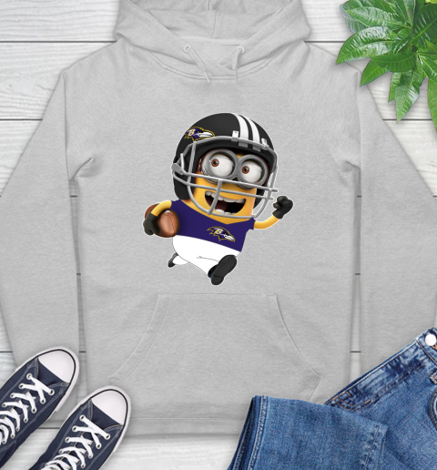 NFL Baltimore Ravens Minions Disney Football Sports Hoodie 6