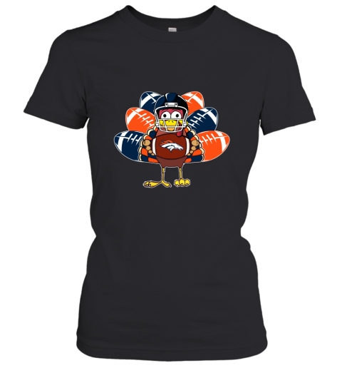 Denver Broncos Turkey Football Thanksgiving Women's T-Shirt