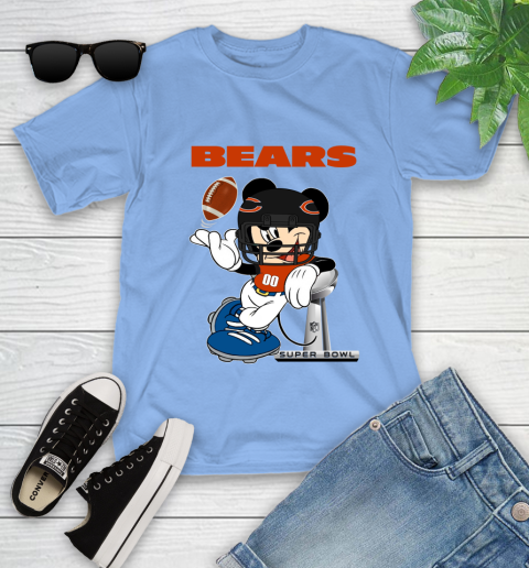 NFL Chicago Bears Mickey Mouse Disney Super Bowl Football T Shirt Youth T-Shirt 11