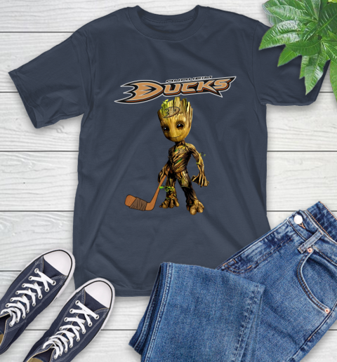 Anaheim Ducks NHL Hockey Groot Marvel Guardians Of The Galaxy T-Shirt 4