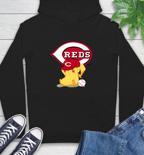 MLB Pikachu Baseball Sports Cincinnati Reds Hoodie 2