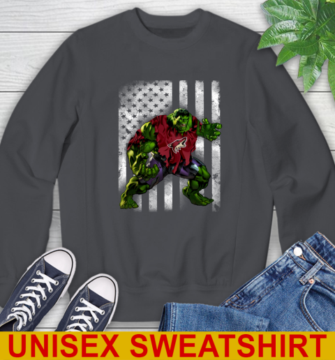 Arizona Coyotes Hulk Marvel Avengers NHL Hockey American Flag Sweatshirt 7