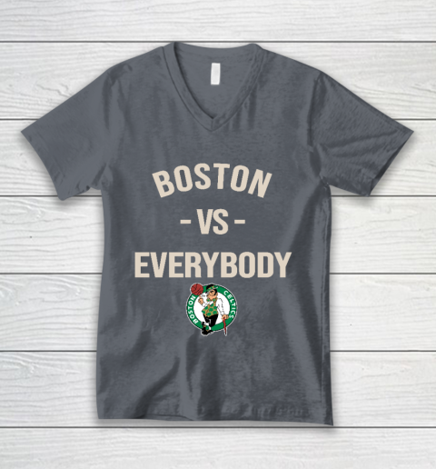 Boston Celtics Vs Everybody V-Neck T-Shirt 4
