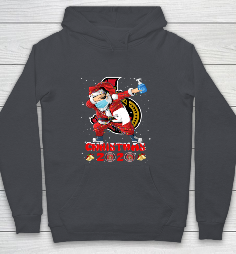 Ottawa Senators Funny Santa Claus Dabbing Christmas 2020 NHL Youth Hoodie 5