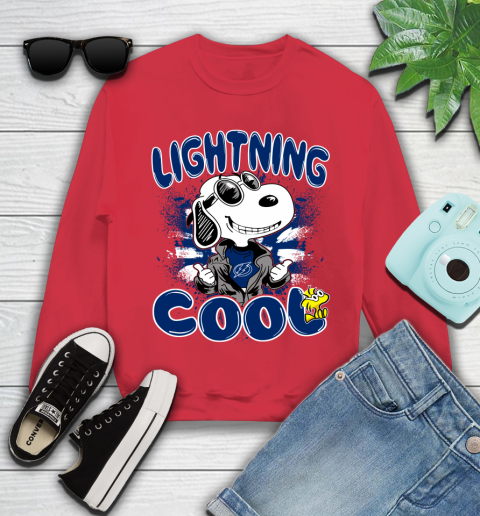 NHL Hockey Tampa Bay Lightning Cool Snoopy Shirt Youth Sweatshirt 6