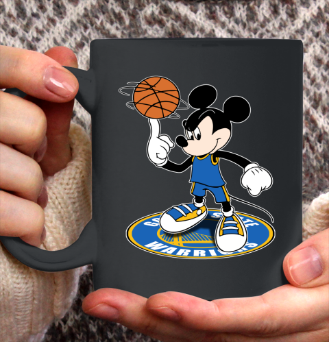 NBA Basketball Golden State Warriors Cheerful Mickey Disney Shirt Ceramic Mug 15oz