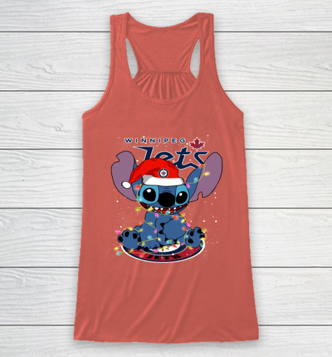 Winnipeg Jets NHL Hockey noel stitch Christmas Racerback Tank 2