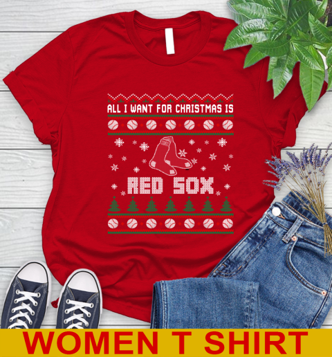 MLB All I Want For Christmas Is Boston Red Sox Baseball Sports 95