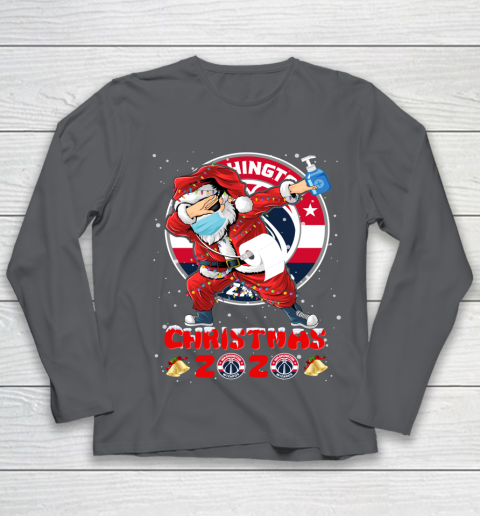 Washington Wizards Funny Santa Claus Dabbing Christmas 2020 NBA Youth Long Sleeve 6
