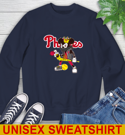 Philadelphia Phillies MLB Baseball Mickey Peace Sign Sports Sweatshirt 3