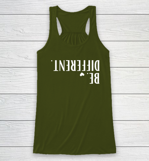 Funny Upside Down Be Different Racerback Tank 2