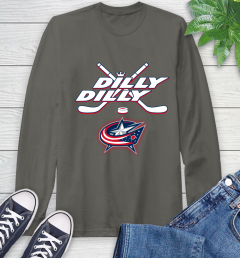 NHL Columbus Blue Jackets Dilly Dilly Hockey Sports Long Sleeve T-Shirt 8