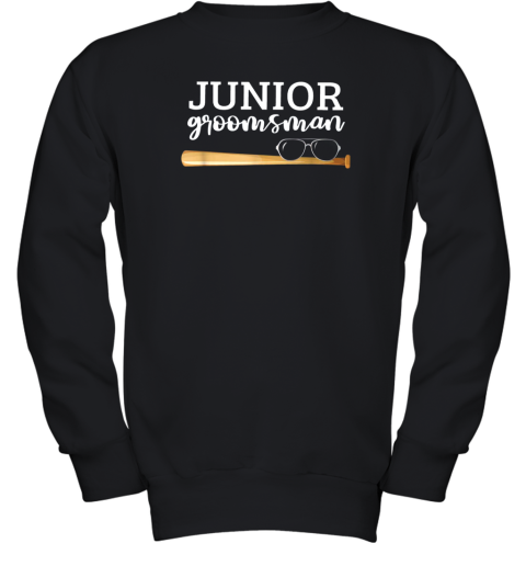 Junior Groomsman Baseball Bat Wedding Party Jr Boys Gift Youth Sweatshirt