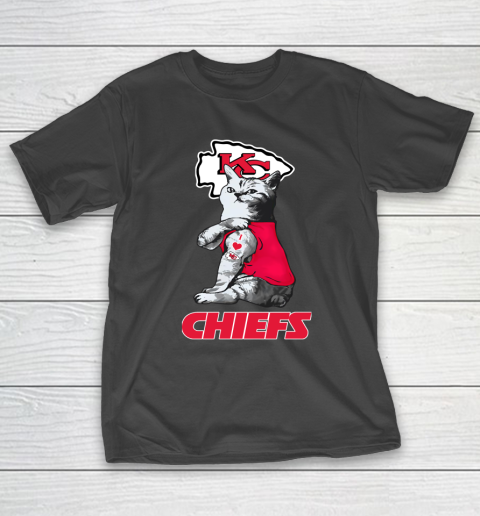 NFL Football My Cat Loves Kansas City Chiefs T-Shirt