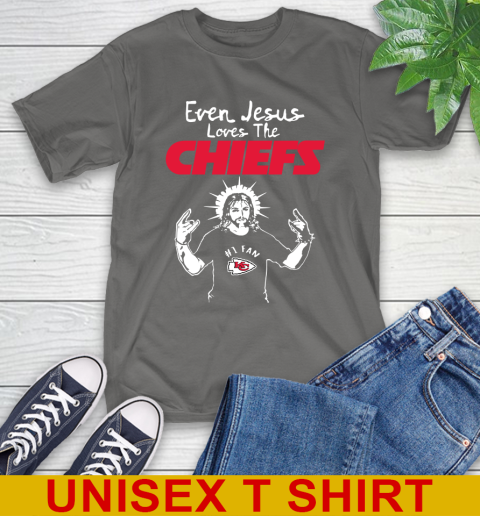 Kansas City Chiefs NFL Football Even Jesus Loves The Chiefs Shirt T-Shirt 10