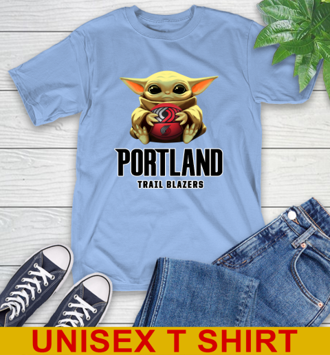 NBA Basketball Portland Trail Blazers Star Wars Baby Yoda Shirt 11
