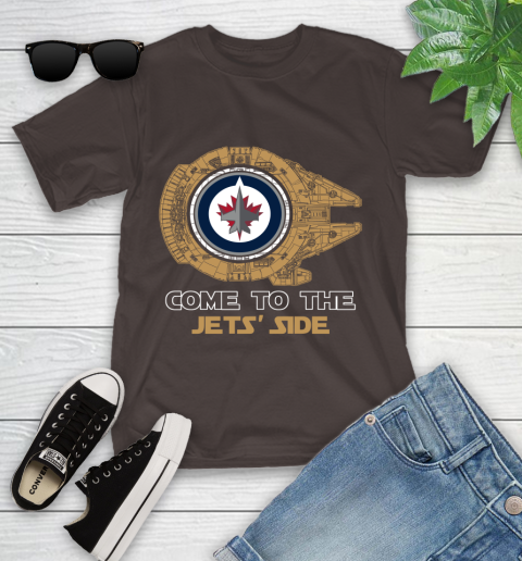 NHL Come To The Winnipeg Jets Wars Hockey Sports Youth T-Shirt 7