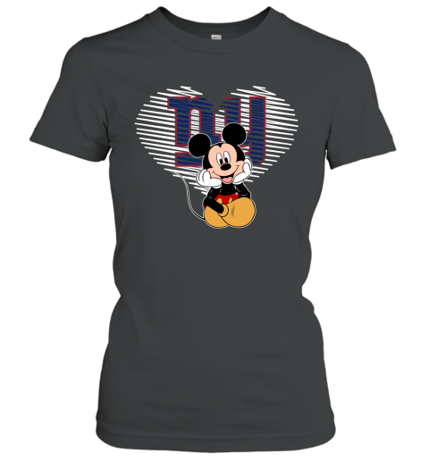 NFL New York Giants The Heart Mickey Mouse Disney Football T Shirt qqt5ZGCtMyN ladies t shirt 20 95 151514 front black