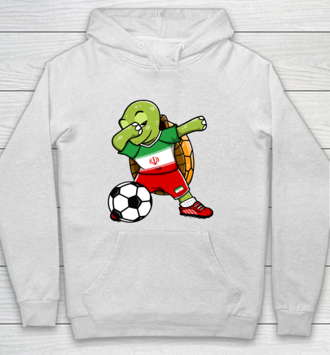 Dabbing Turtle Iran Soccer Fans Jersey Iranian Football Hoodie