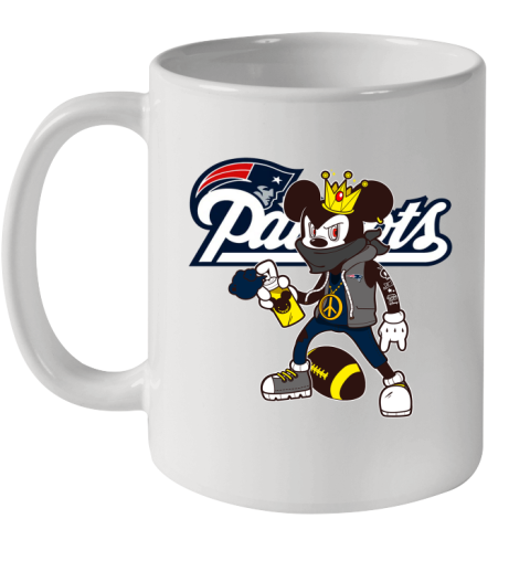 New England Patriots NFL Football Mickey Peace Sign Sports Ceramic Mug 11oz