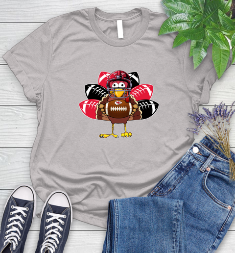 Kansas City Chiefs Turkey Thanksgiving Day Women's T-Shirt 10