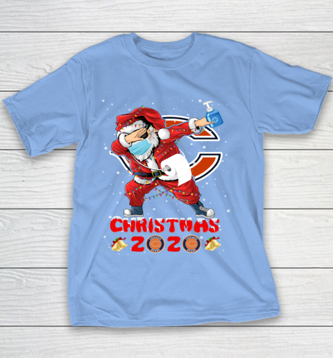 Chicago Bears Funny Santa Claus Dabbing Christmas 2020 NFL Youth T-Shirt 8