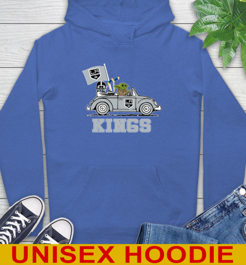 NHL Hockey Los Angeles Kings Darth Vader Baby Yoda Driving Star Wars Shirt Hoodie 9