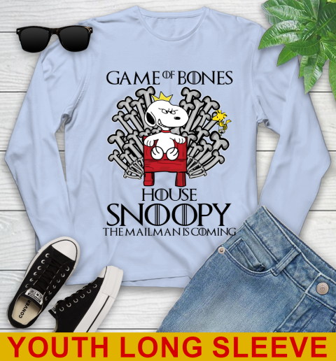 Game of bones house snoopy the mailman is coming tshirt 107