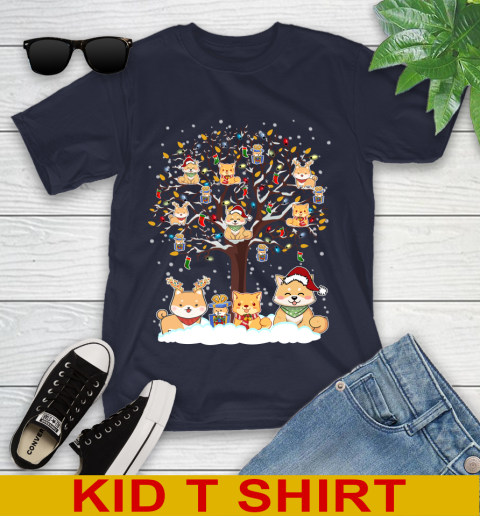 Shiba inu dog pet lover light christmas tree shirt 98