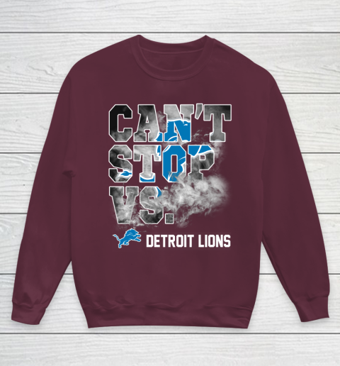 NFL Detroit Lions Can't Stop Vs Youth Sweatshirt 4