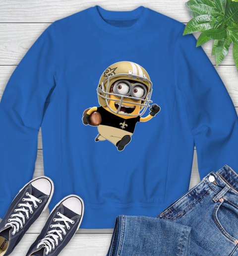 NFL New Orleans Saints Minions Disney Football Sports Sweatshirt 8
