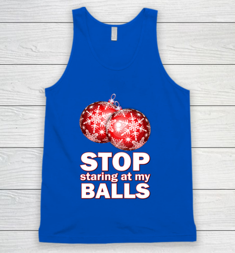 Stop Staring at my Balls Funny Christmas Holiday Pajama Tank Top 4
