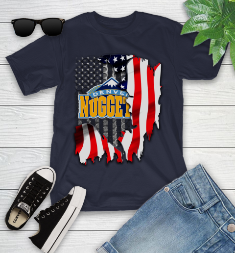 Denver Nuggets NBA Basketball American Flag Youth T-Shirt 2