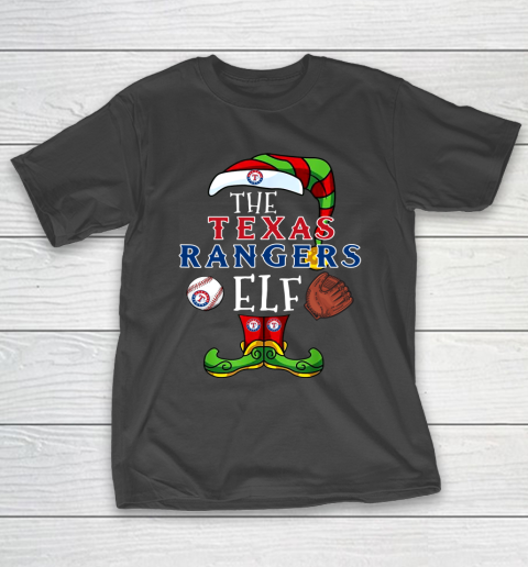 Texas Rangers Christmas ELF Funny MLB T-Shirt