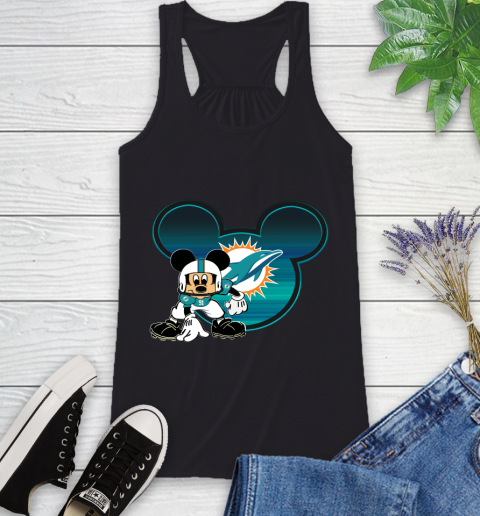 NFL Miami Dolphins Mickey Mouse Disney Football T Shirt Racerback Tank 2