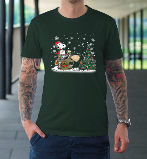 NFL Philadelphia Eagles Snoopy Charlie Brown Christmas Football Super Bowl T-Shirt 3