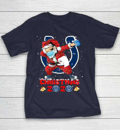 Indianapolis Colts Funny Santa Claus Dabbing Christmas 2020 NFL Youth T-Shirt 2