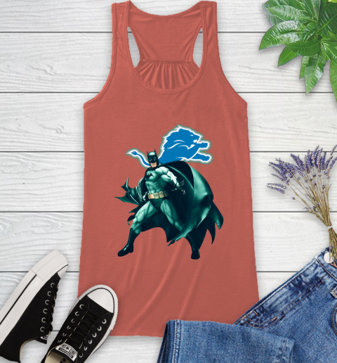 NFL Batman Football Sports Detroit Lions Racerback Tank 4