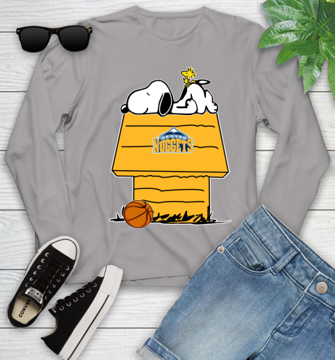Denver Nuggets NBA Basketball Snoopy Woodstock The Peanuts Movie Youth Long Sleeve 5