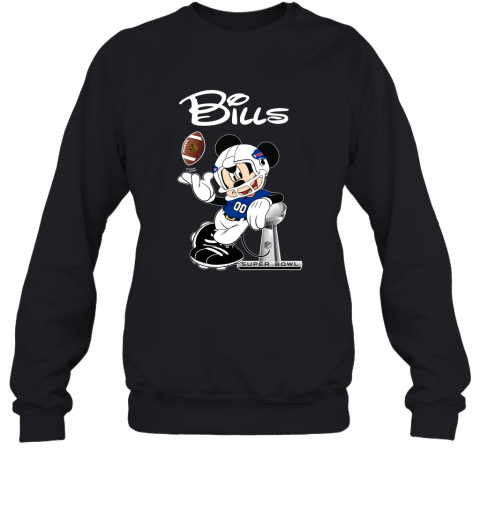 Mickey Bills Taking The Super Bowl Trophy Football Sweatshirt