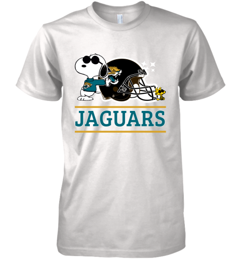 The Jacksonville Jaguars Joe Cool And Woodstock Snoopy Mashup Premium Men's T-Shirt
