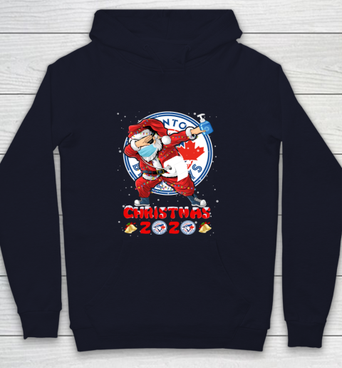 Toronto Blue Jays Funny Santa Claus Dabbing Christmas 2020 MLB Youth Hoodie 2