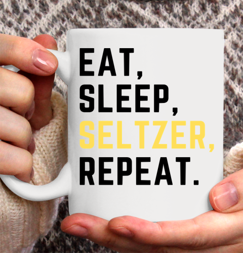 Bud Light Seltzer  Eat Sleep Seltzer Repeat Ceramic Mug 11oz