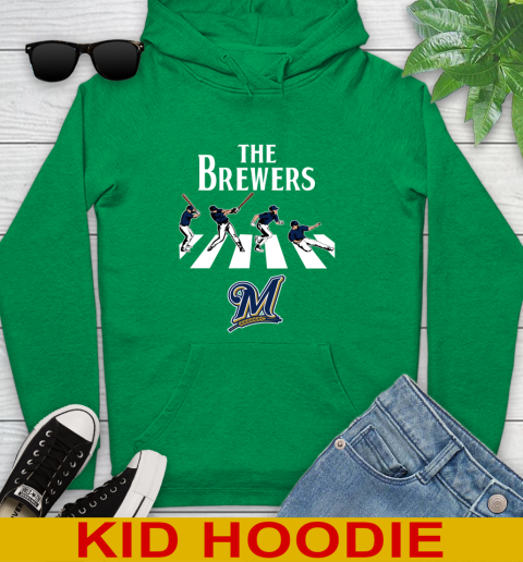MLB Baseball Milwaukee Brewers The Beatles Rock Band Shirt Youth Hoodie 8