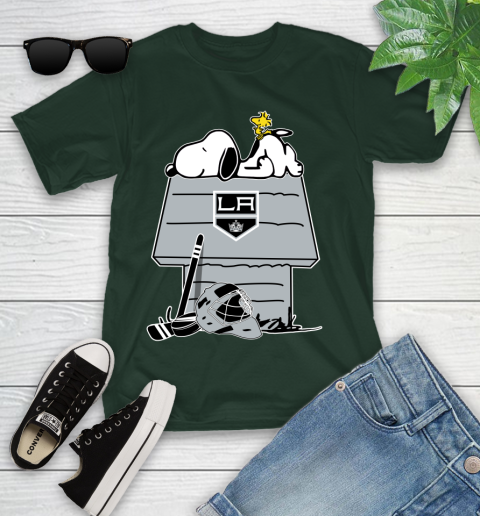 Los Angeles Kings NHL Hockey Snoopy Woodstock The Peanuts Movie Youth T-Shirt 5