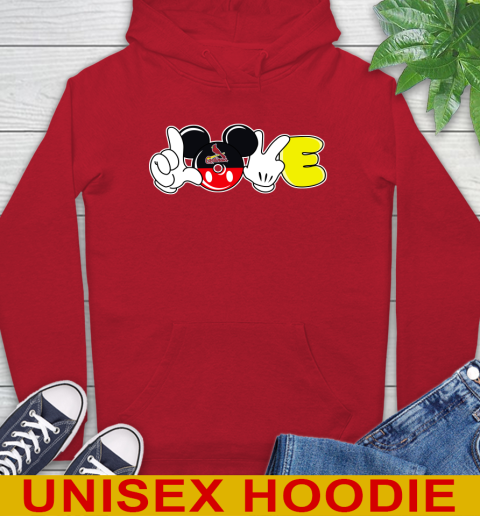 St.Louis Cardinals MLB Baseball Love Mickey Disney Sports Hoodie 10