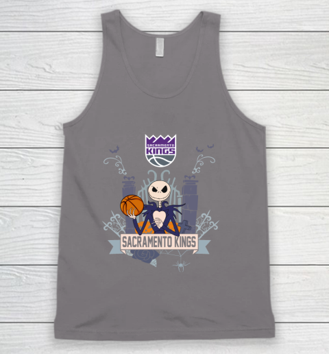 NBA Sacramento Kings Basketball Jack Skellington Halloween Tank Top 6